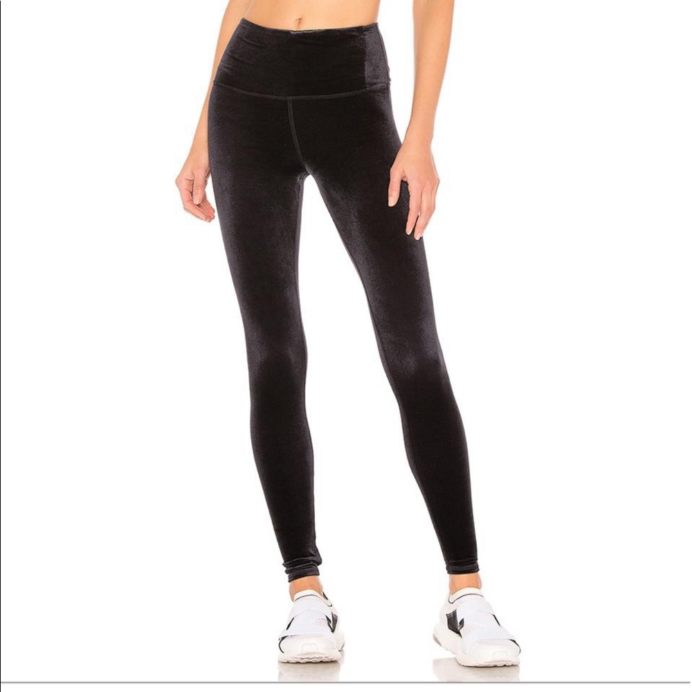 ALO Yoga Black Velvet Leggings